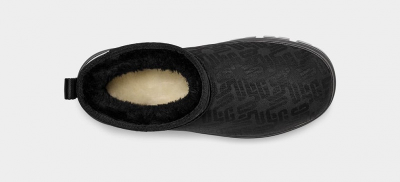 Ugg Classic Ultra Mini Monogram Ženske Cizme Crne | OIG492183