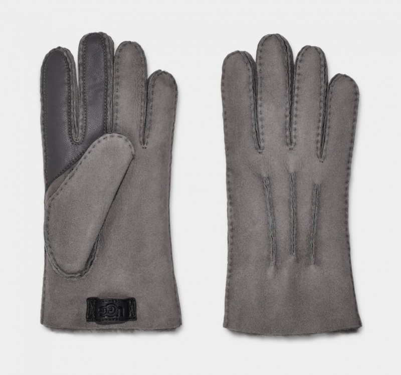 Ugg Contrast Sheepskin Tech Muške Gloves Sive | CQB653089