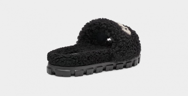 Ugg Cozetta Curly Graficke Ženske Papuče Crne | NCU895402