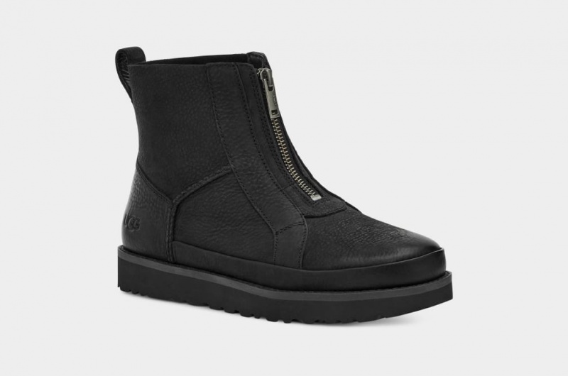 Ugg Deconstructed Front Zip Ženske Cizme Crne | BWH965187