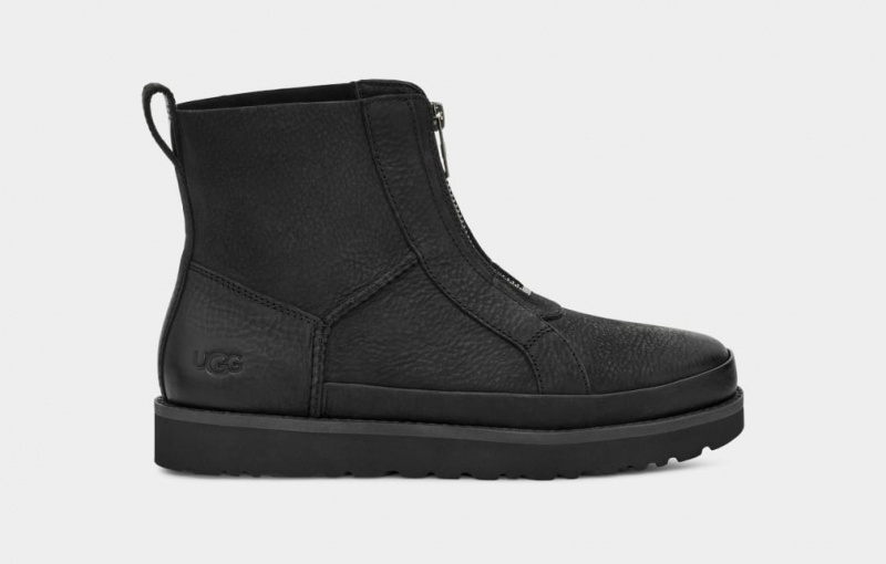 Ugg Deconstructed Front Zip Ženske Cizme Crne | BWH965187