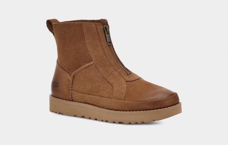 Ugg Deconstructed Front Zip Ženske Cizme Smeđe | BKS724608