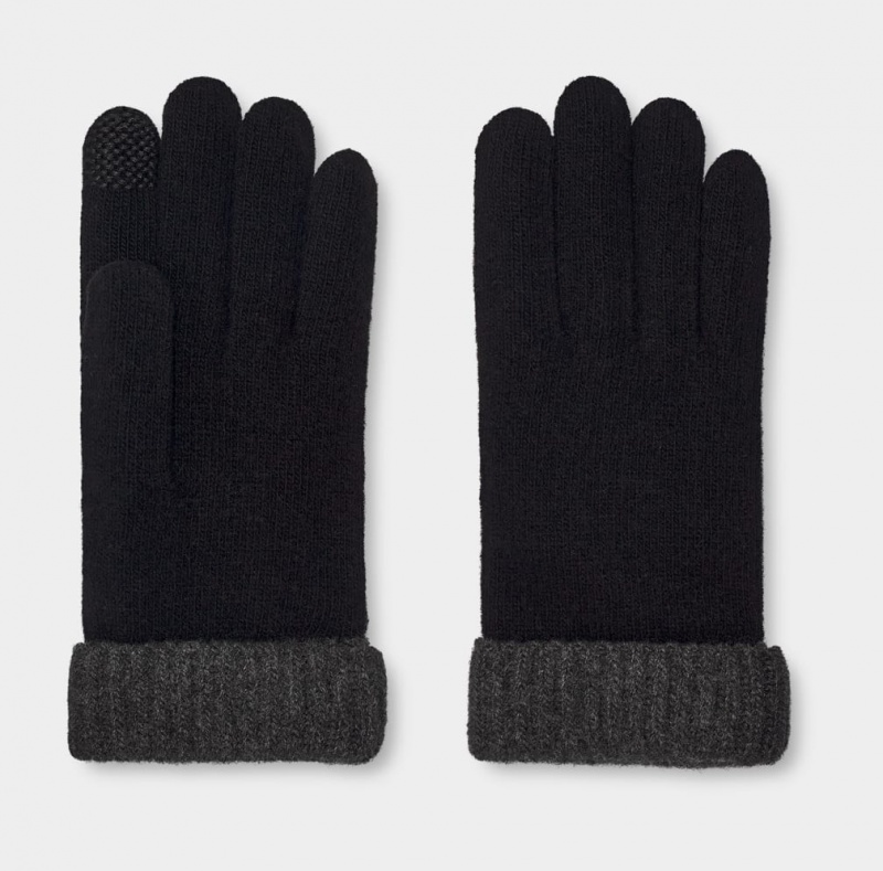 Ugg Evander Knit Muške Gloves Crne Sive | YSM985742