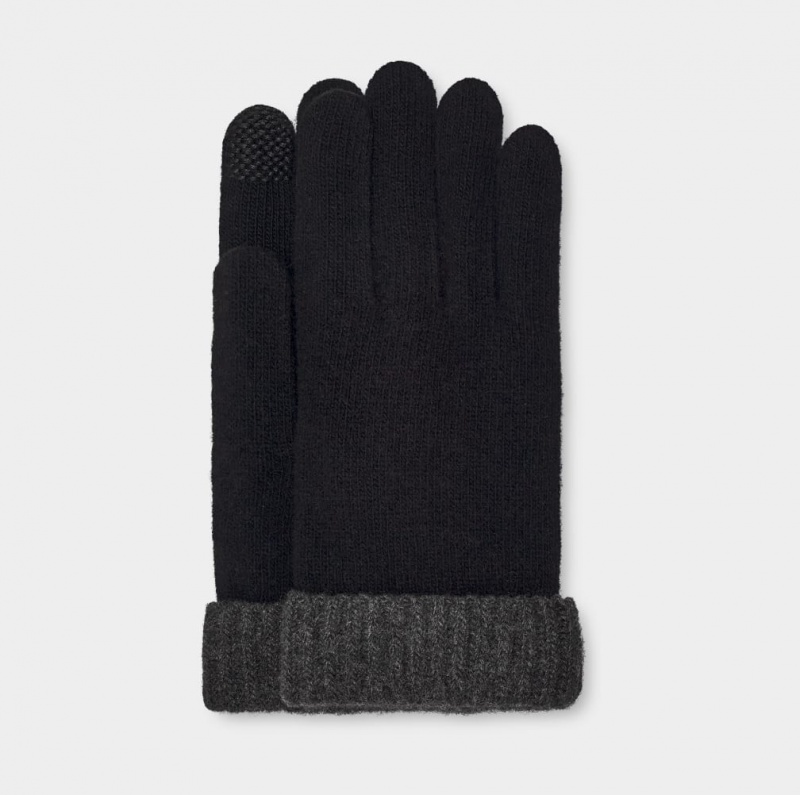 Ugg Evander Knit Muške Gloves Crne Sive | YSM985742