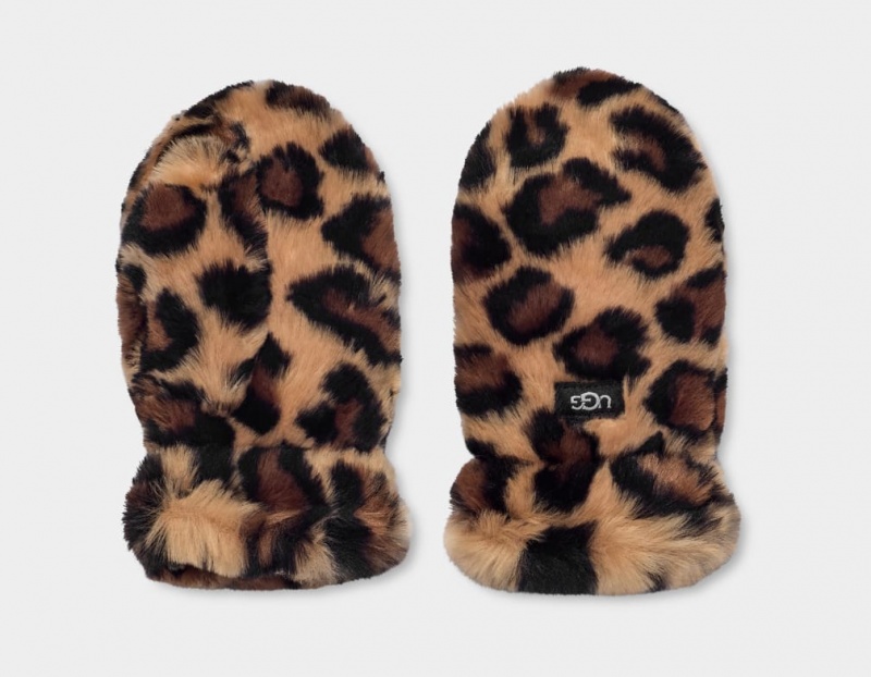 Ugg Faux Fur Mitten Dječje Gloves Bež | MTP781063