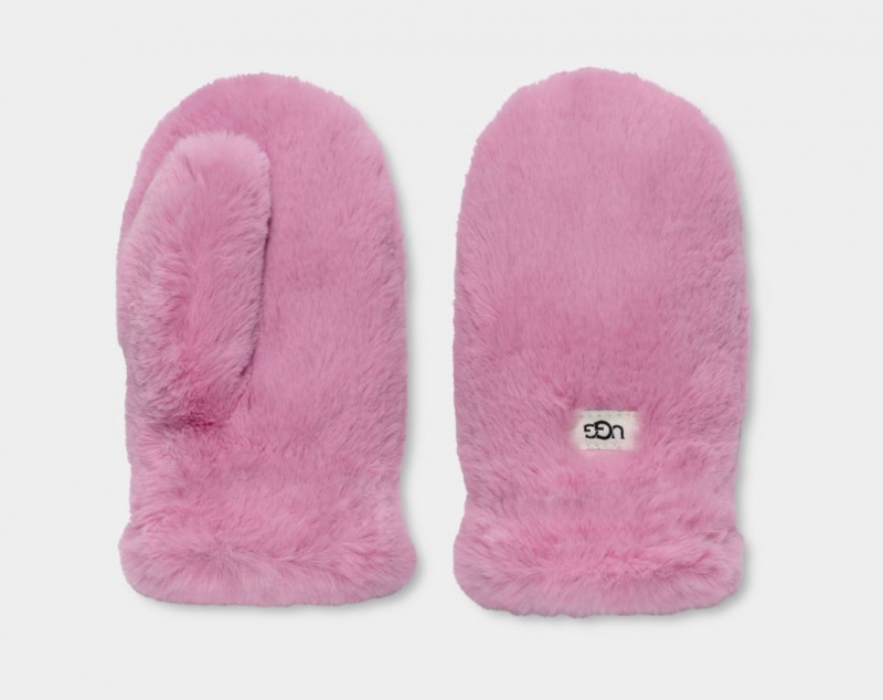 Ugg Faux Fur Mitten Dječje Gloves Roze | UMX503478