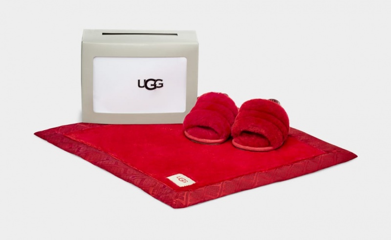 Ugg Fluff Yeah And Lovey Dječje Papuče Crvene | VXO743085