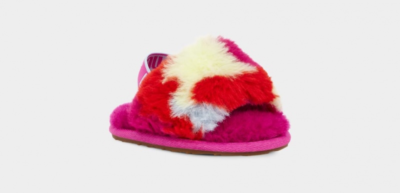 Ugg Fluff Yeah Camopop Dječje Papuče Crvene | XMP029836