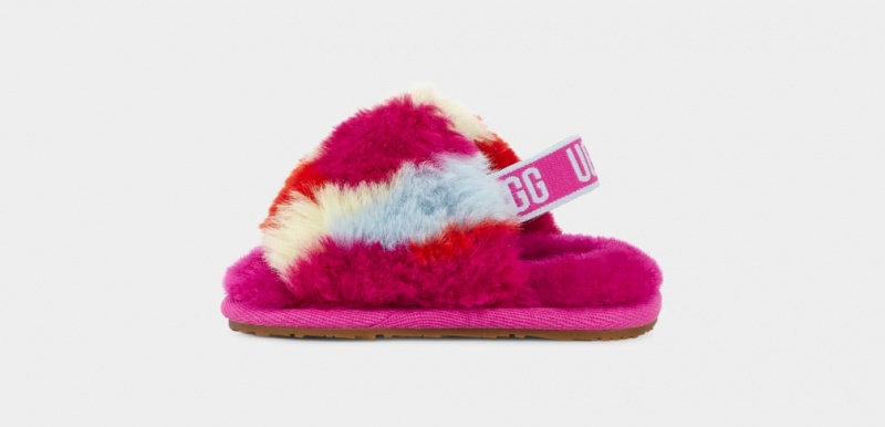 Ugg Fluff Yeah Camopop Dječje Papuče Crvene | XMP029836