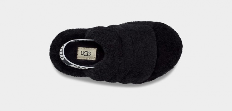 Ugg Fluff Yeah Dječje Papuče Crne | BDA254386