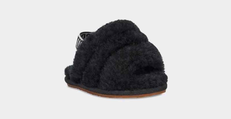 Ugg Fluff Yeah Dječje Papuče Crne | FIW410623