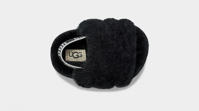 Ugg Fluff Yeah Dječje Papuče Crne | FIW410623