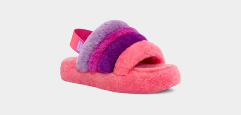 Ugg Fluff Yeah Multi Dječje Papuče Roze Ljubičaste Visebojne | AOW850491