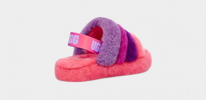 Ugg Fluff Yeah Multi Dječje Papuče Roze Ljubičaste Visebojne | AOW850491