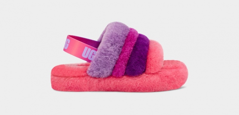 Ugg Fluff Yeah Multi Dječje Papuče Roze Ljubičaste Visebojne | AOW850491