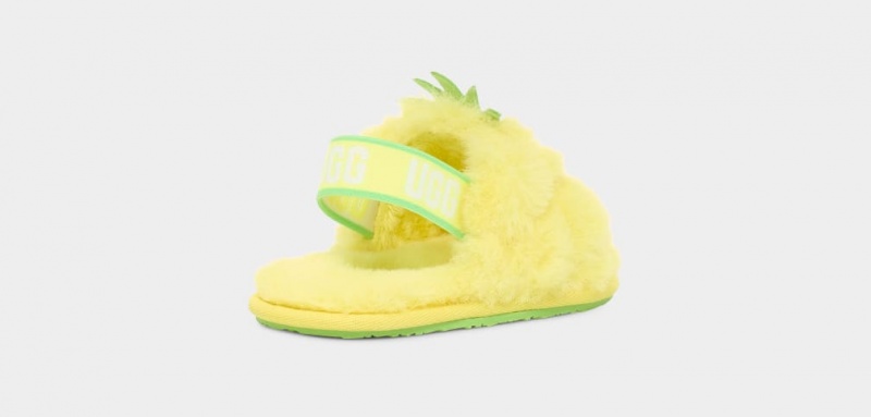 Ugg Fluff Yeah Pineapple Stuffie Dječje Papuče Žute | WAC259183