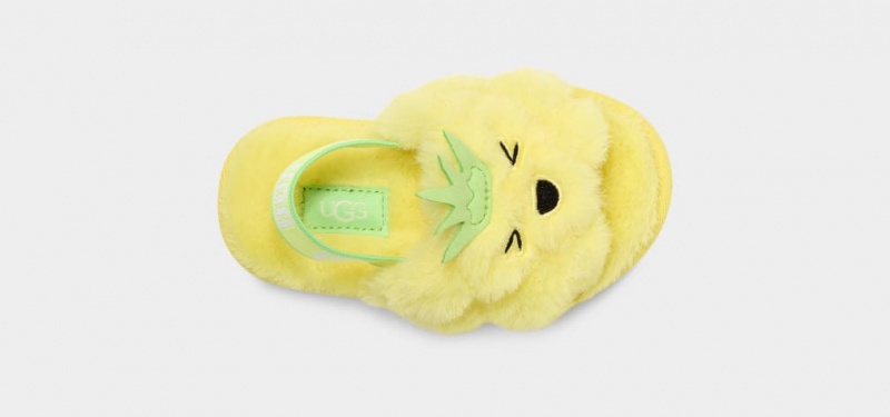 Ugg Fluff Yeah Pineapple Stuffie Dječje Papuče Žute | WAC259183