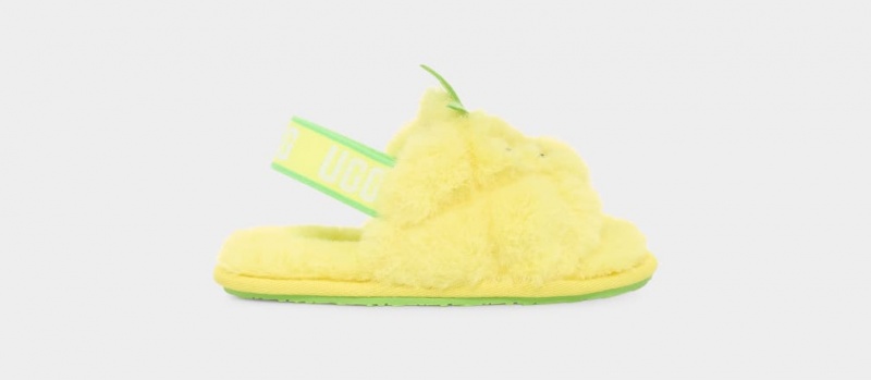 Ugg Fluff Yeah Pineapple Stuffie Dječje Papuče Žute | WAC259183