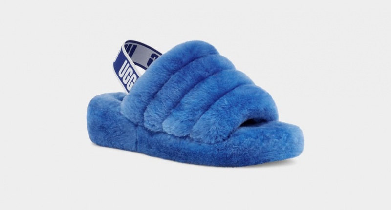 Ugg Fluff Yeah Ženske Natikače Plave | ROD695240