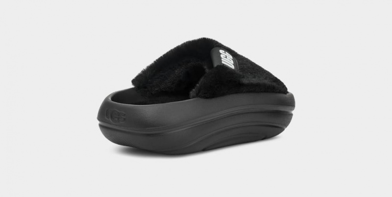 Ugg FoamOplush Ženske Natikače Crne | TXQ739081