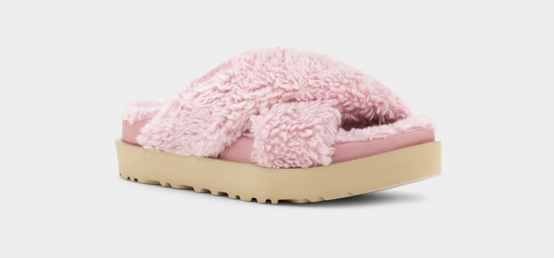 Ugg Fuzz Sugar Cross Ženske Natikače Roze | EAV358902