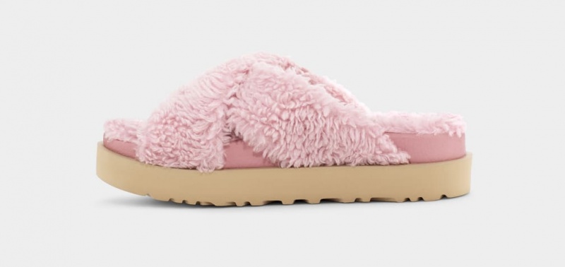 Ugg Fuzz Sugar Cross Ženske Papuče Roze | BJZ561473