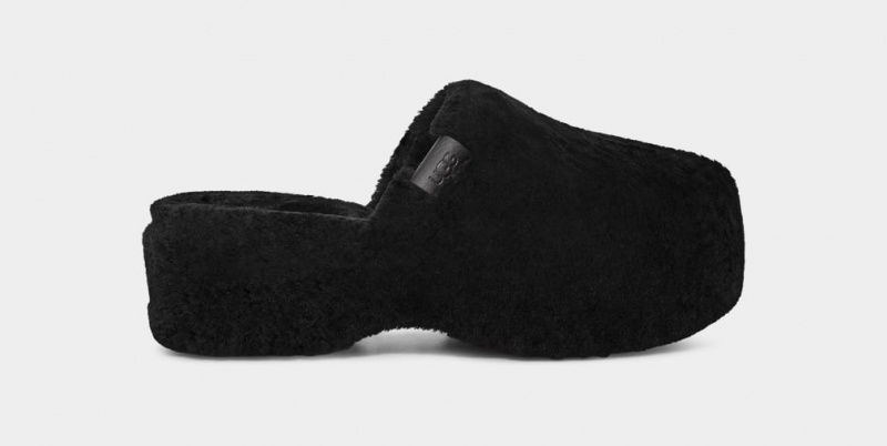 Ugg Fuzz Sugar Ženske Klompe Crne | AYI407612