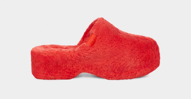 Ugg Fuzz Sugar Ženske Papuče Crvene | VFR365847