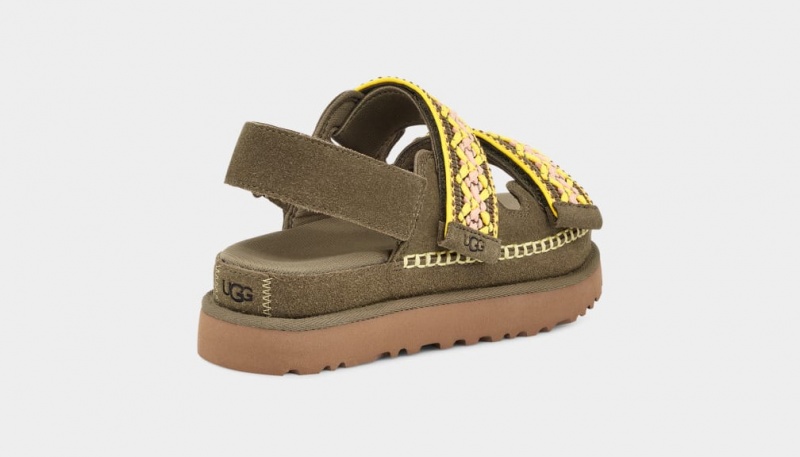 Ugg Goldenstar Heritage Braid Ženske Sandale Maslinasto Zelene | QRE406853