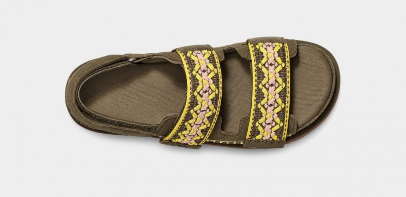 Ugg Goldenstar Heritage Braid Ženske Sandale Maslinasto Zelene | QRE406853