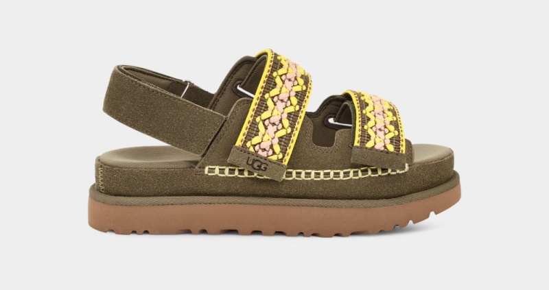 Ugg Goldenstar Heritage Braid Ženske Sandale Maslinasto Zelene | QRE406853