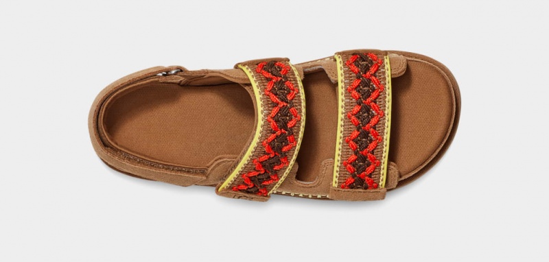 Ugg Goldenstar Heritage Braid Ženske Sandale Smeđe | YSZ923075