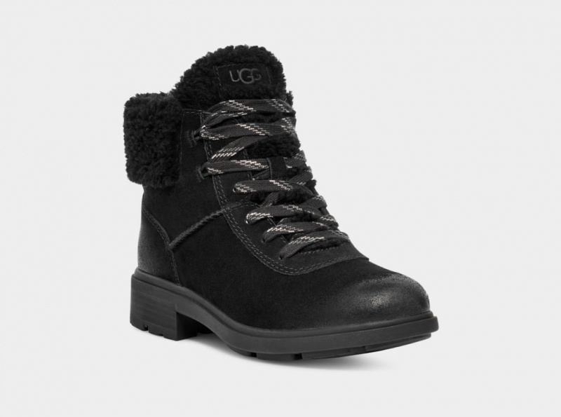 Ugg Harrison Cozy Lace Ženske Cizme Crne | JHR307169