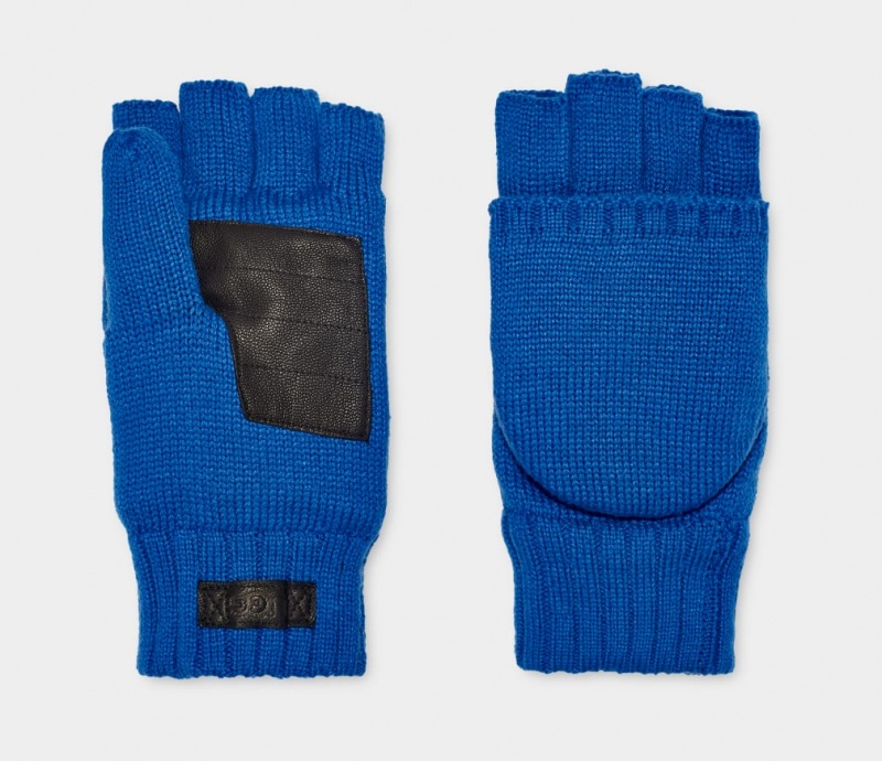 Ugg Knit Flip Mitten Muške Gloves Plave | ZQN784362