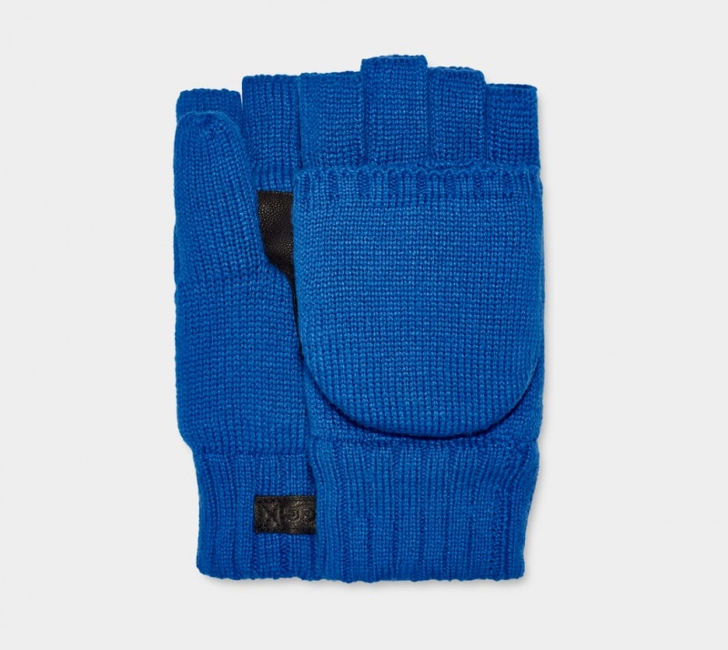 Ugg Knit Flip Mitten Muške Gloves Plave | ZQN784362