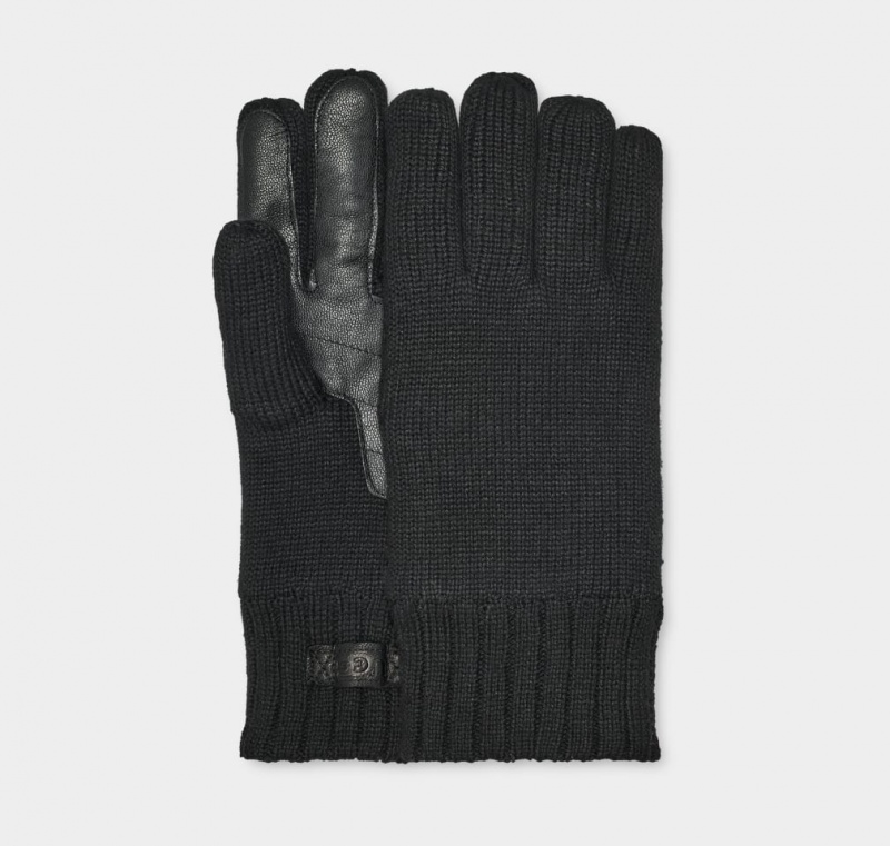 Ugg Knit Muške Gloves Crne | QCE310429