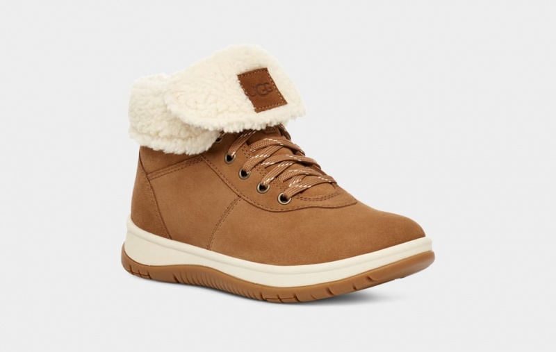 Ugg Lakesider Mid Lace Up Ženske Cizme Smeđe | MYG261458