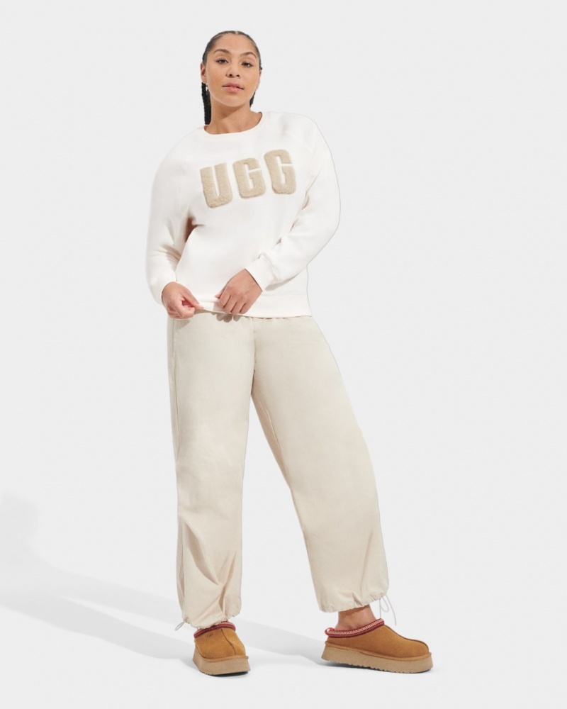 Ugg Madeline Fuzzy Logo Crewneck Ženske Dukserice Smeđe | YVO473098