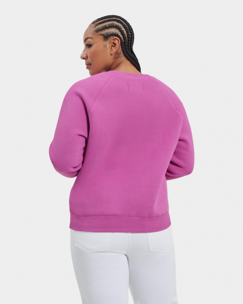 Ugg Madeline Fuzzy Logo Crewneck Ženske Dukserice Roze | CZI270198