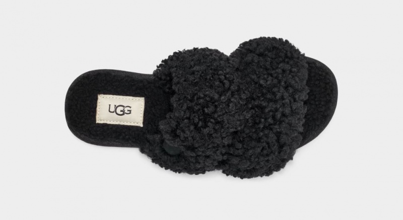 Ugg Maxi Curly Scuffetta Ženske Papuče Crne | ACD597138