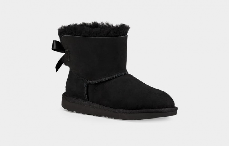 Ugg Mini Bailey Bow II Dječje Cizme Crne | NPU859271