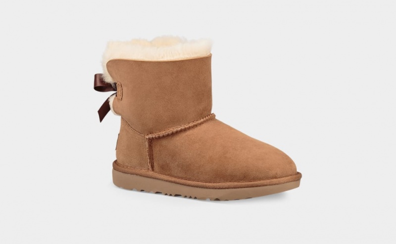 Ugg Mini Bailey Bow II Dječje Cizme Smeđe | HJF249068