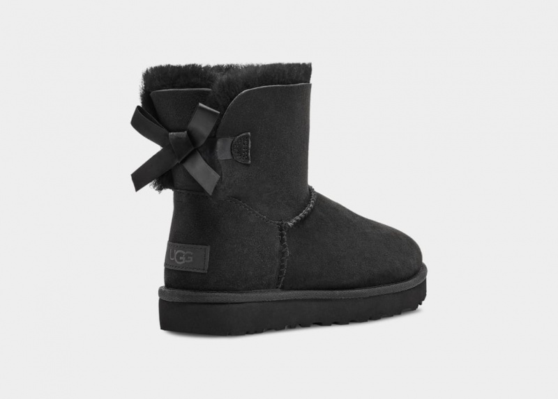 Ugg Mini Bailey Bow II Ženske Cizme Crne | UZH274801