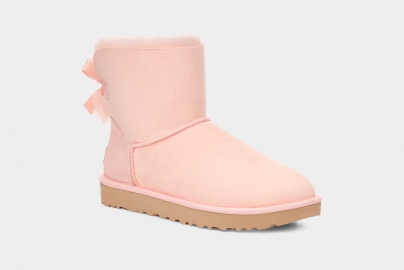 Ugg Mini Bailey Bow II Ženske Cizme Roze | KJM691824