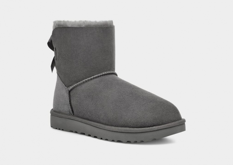 Ugg Mini Bailey Bow II Ženske Cizme Sive | RSF489152