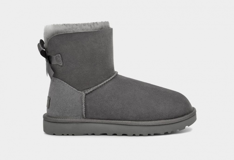 Ugg Mini Bailey Bow II Ženske Cizme Sive | RSF489152