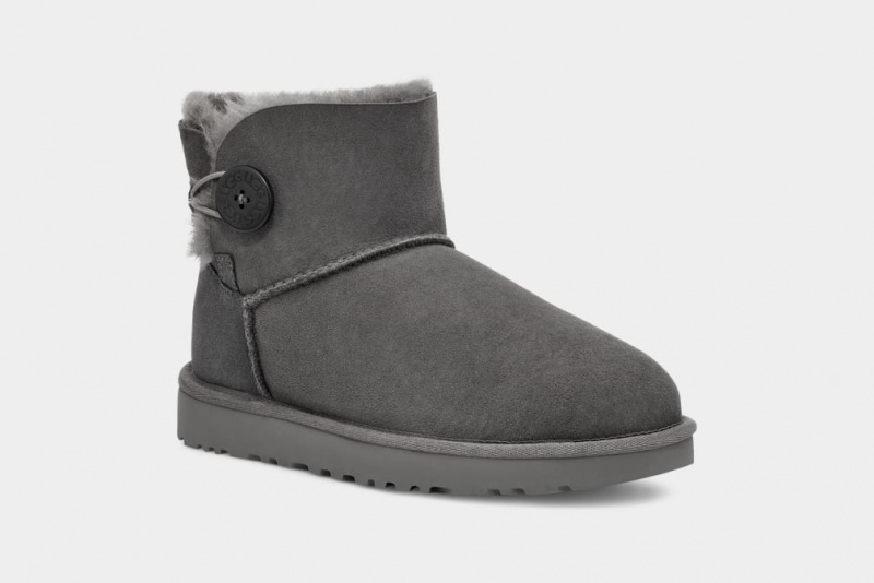 Ugg Mini Bailey Button II Ženske Cizme Sive | DSH135607