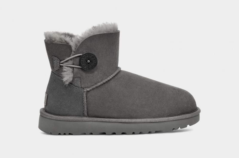 Ugg Mini Bailey Button II Ženske Cizme Sive | DSH135607