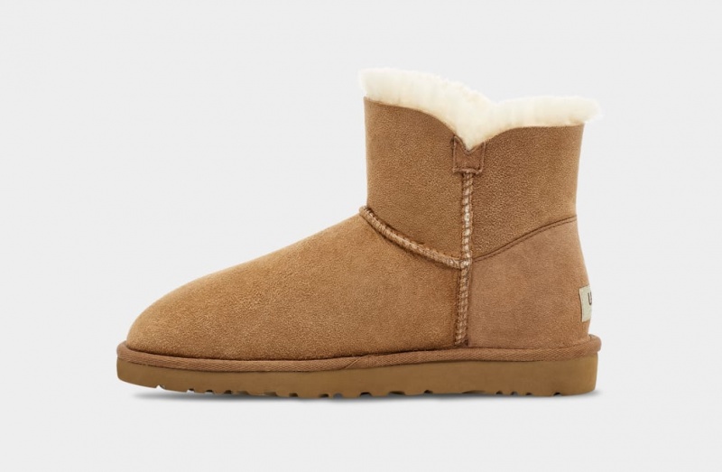 Ugg Mini Bailey Button II Ženske Cizme Smeđe | XJE059327