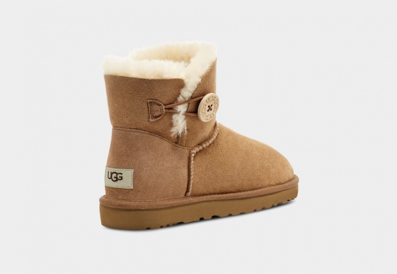 Ugg Mini Bailey Button II Ženske Cizme Smeđe | XJE059327